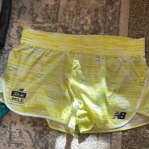 New Balance Neon Yellow Athletic Shorts